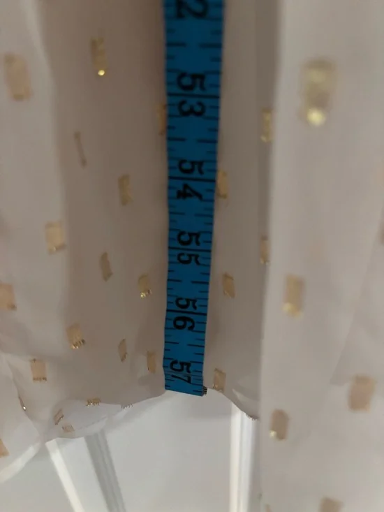 Express White Tiered Maxi Dress with Metallic Gold Squares, size Medium - Picture 8 of 9